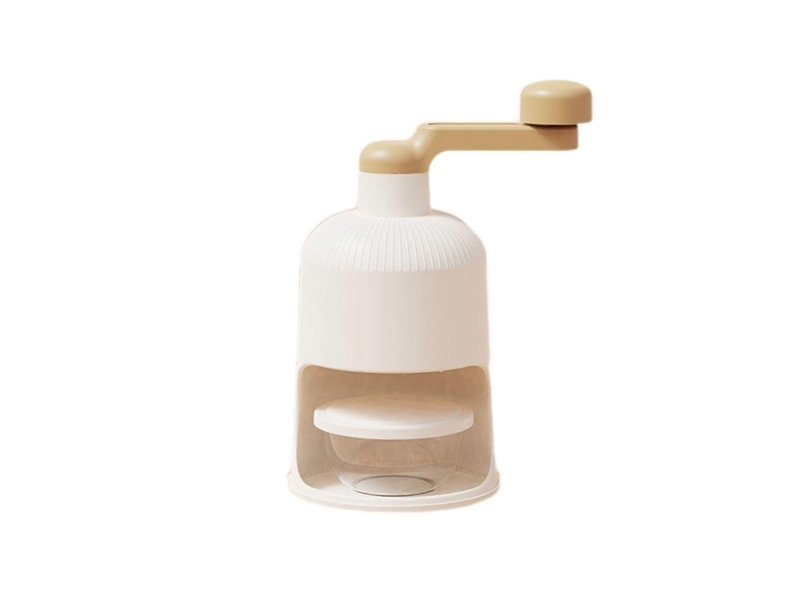 Triturador De Gelo - Máquina De Gelo Manual Rotativa Pequena Raspada À Mão Para Cones De Neve Feito À Mão Em Casa E Comercial, Smoothies, Branco,