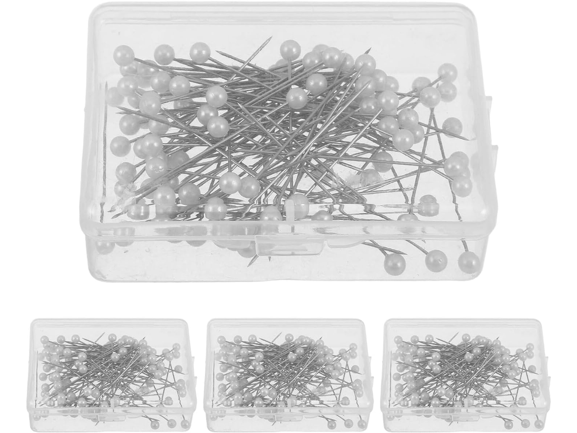 Conjunto Betooky com 400 tachininhas decorativas com cabeça redonda para mapas e rolos, com base em aço inoxidável e