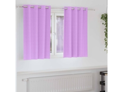 Vidaxl Cortinas Blackout Com Argolas 2 Unid. Roxo 140 X 140 Cm