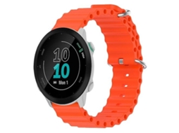 Lurelia Garmin Forerunner 55 Pulseira De Silicone Estilo Oceano Laranja 20mm, Acabamento Moderno