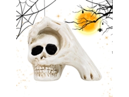 Estatueta De Halloween Com Caveira, Representando Uma Mão E Cabeça De Esqueleto Gótico |