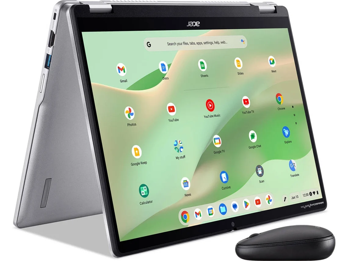 Bundle Portátil ACER Chromebook Spin CP314-2HN-C05Q (14'' - Intel Serie N100 - RAM: 8 GB - 128 GB eMMC - Intel UHD Graphics) + Rato