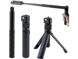 Kit Bullet Time Com Tripé Giratório E Bastão De Selfie Invisível Para Insta 360 X4/x3, Dji Pocket 3 E Câmera De Ação Universal Gopro (4)