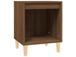 Bedside Cabinet, Bedside Cabinets Vidaxl Marrom Madeira Processada (n/a)