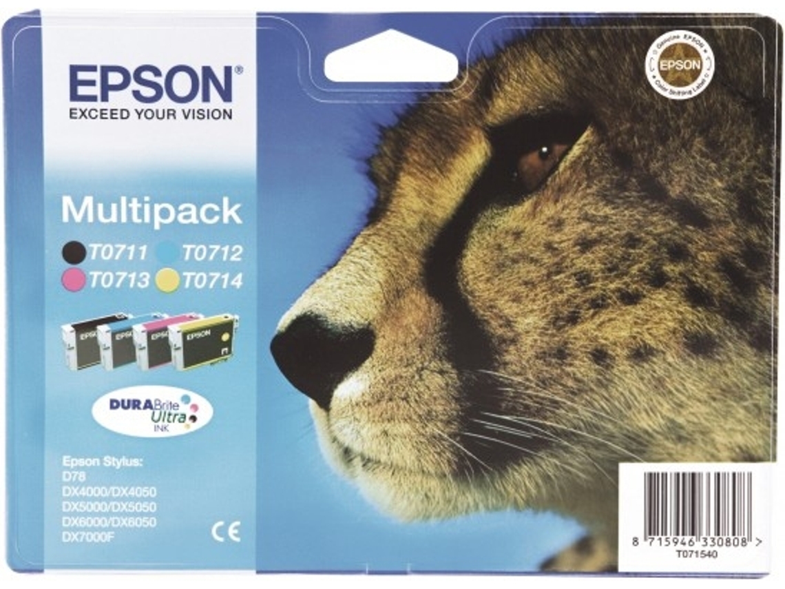 Pack Tinteiros EPSON T0715 Cores (C13T07154020)