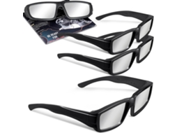 Óculos Para Eclipse Solar, Pacote Com 4 Unidades, Certificados Iso 12312-2:2015(e) E Ce, Seguros Para Observação Direta Do Sol, Recomendados Pela Aas.