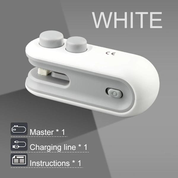 Mini Seladora De Sacos Com Bateria Magnética Recarregável Via Usb, Seladora Manual Portátil Para Plástico, Ideal Para Piqueniques E Viagens.