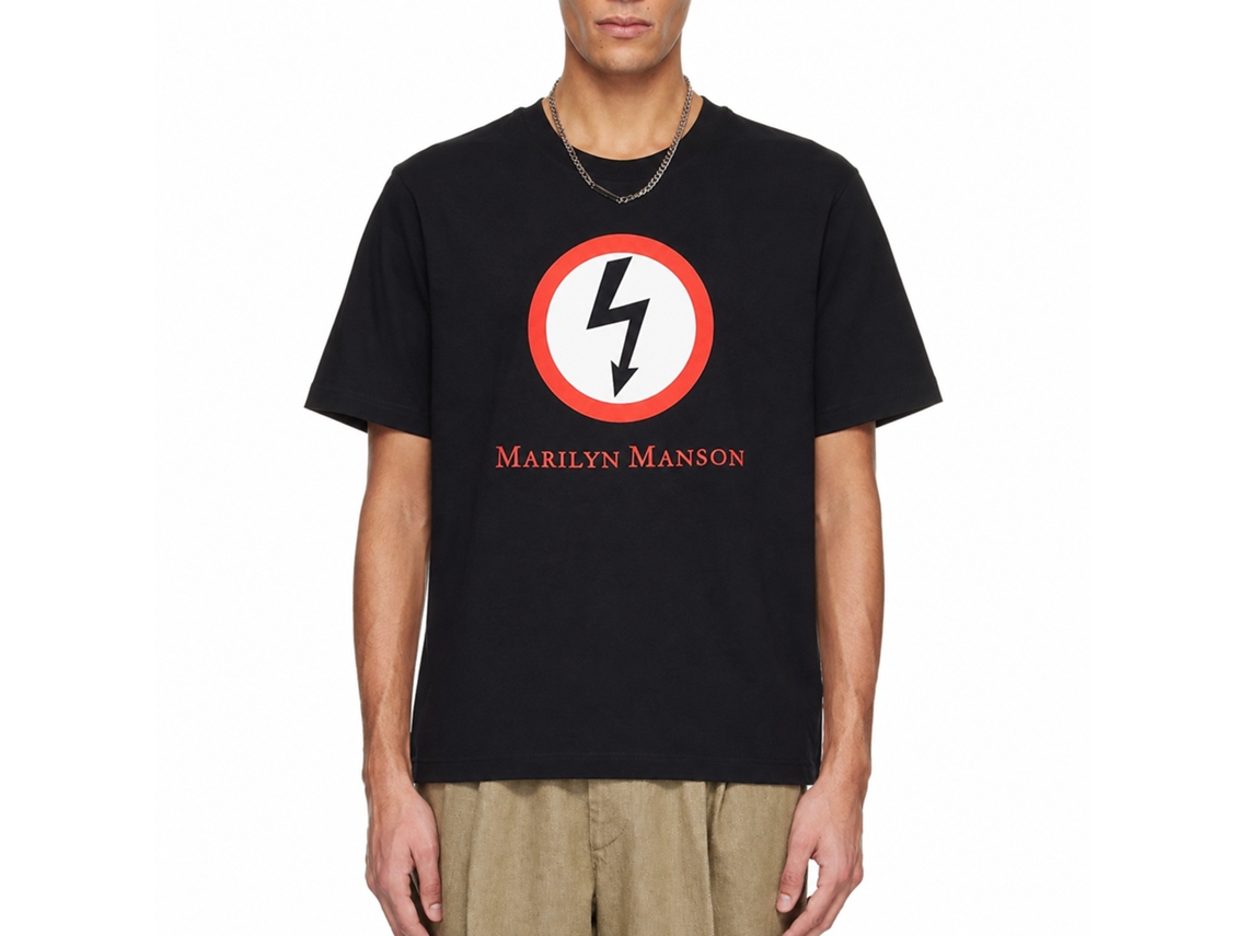 Marilyn Manson Classic Bolt T-shirt Unisex Adults Size:xl