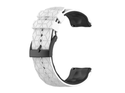 Pulseira De Relógio Lurelia Para Suunto Spartan Sport 24 Mm Em Silicone De Cores Mistas Branco Preto