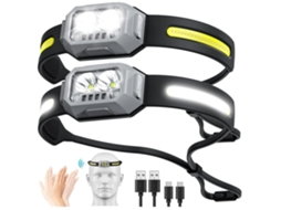 Lanterna De Farol Recarregável Led Ultraleve Yunzii Yd2305 1000 Lúmens 4 Modos Preto