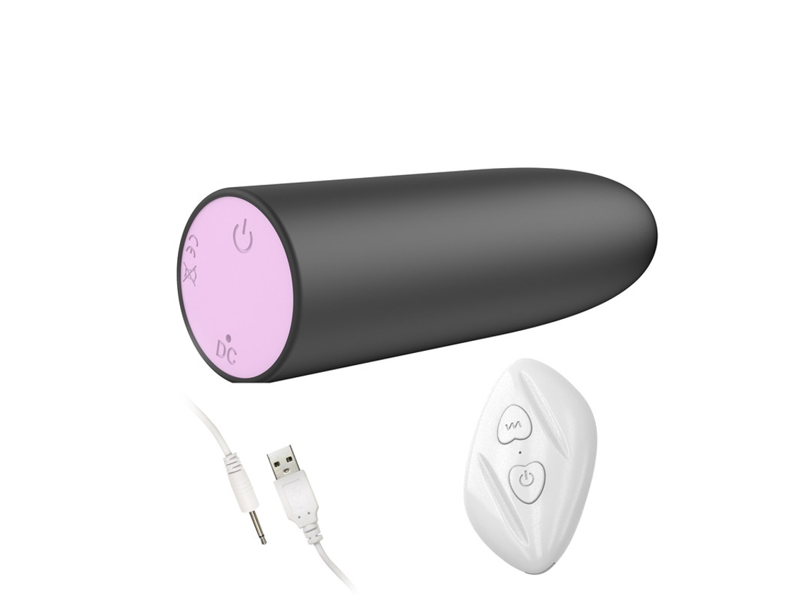 Vibrador Bala Recarregvel De Controle Remoto Sem Fio De 10 Frequncias Para Mulheres (preto)