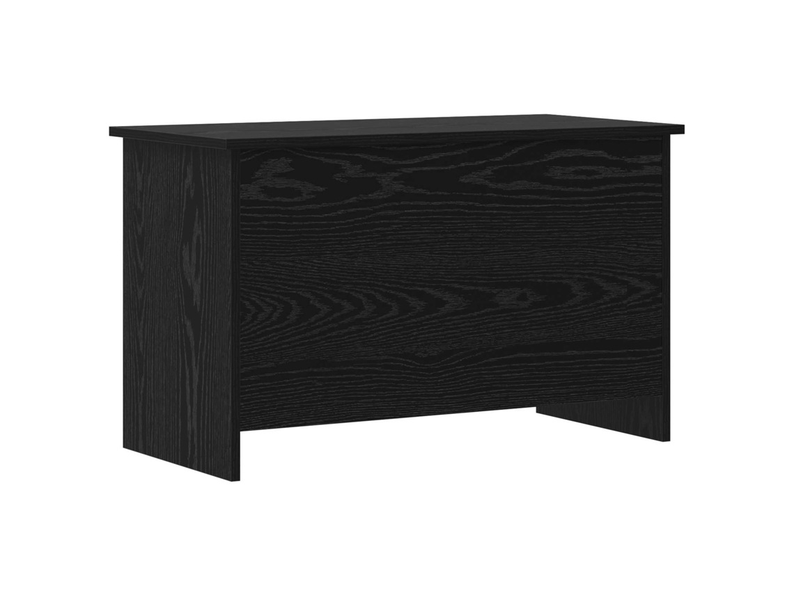 Vidaxl Baú De Armazenamento Carvalho Preto 80 X 40 X 50 Cm