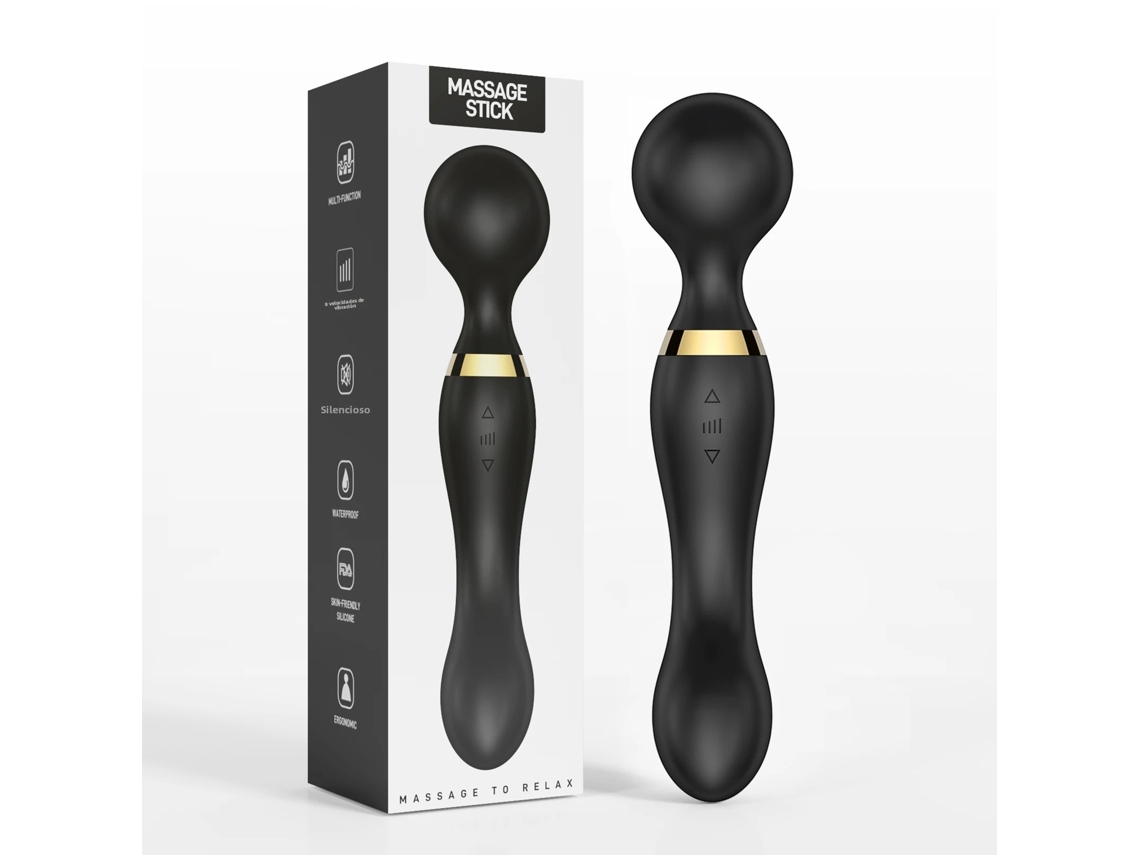 Massageador MDUG Feminino com Estimulação de Clitóris e Ponto G, Silicone, Preto