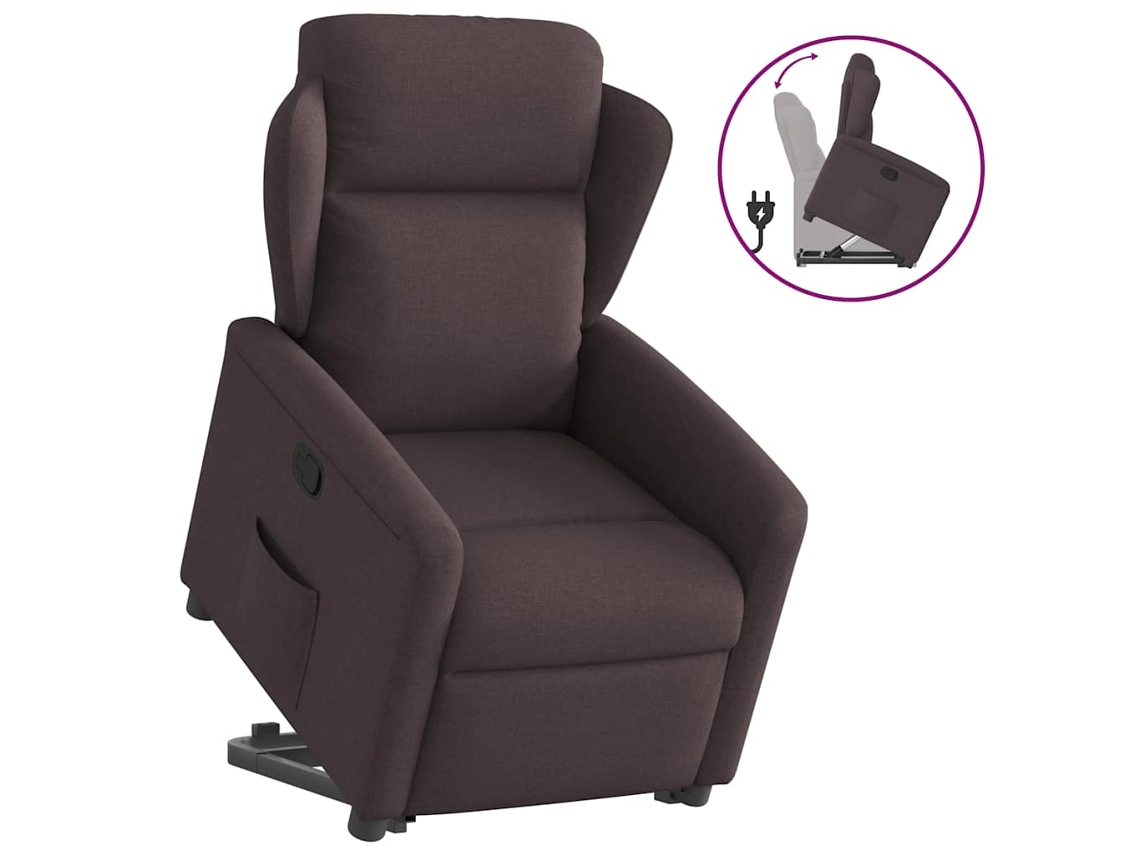 Stand Up Recliner Chair, Stand Up Recliner Chairs Vidaxl Marrom Tecido