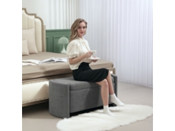 Sitzbank Mit Stauraum Flurbank Schuhbank, Gepolstert, 105 Cm X 44 Cm X 45,5 Cm. Grau