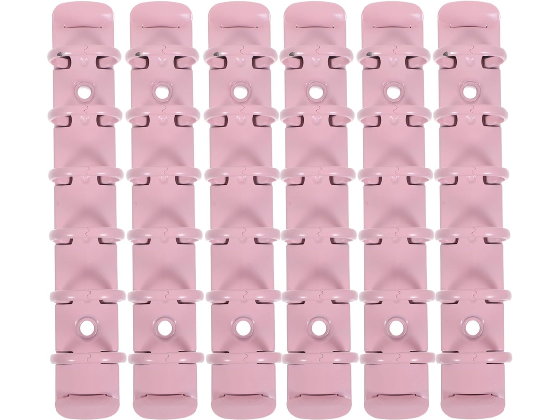 Mecanismo de Encadeamento Metálico Operitacx, 6 Fios, Tamanho A7, Rosa, Kit com 6 Anéis para Limas Folhas