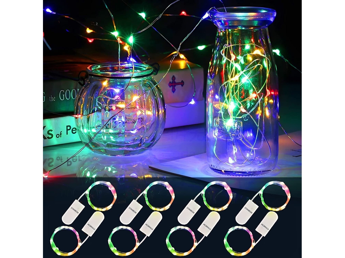Nettlife Led Luzes De Corda 8 Unidades 2m 20 Led Bateria Alimentada Luzes De Fada Decoração De Natal