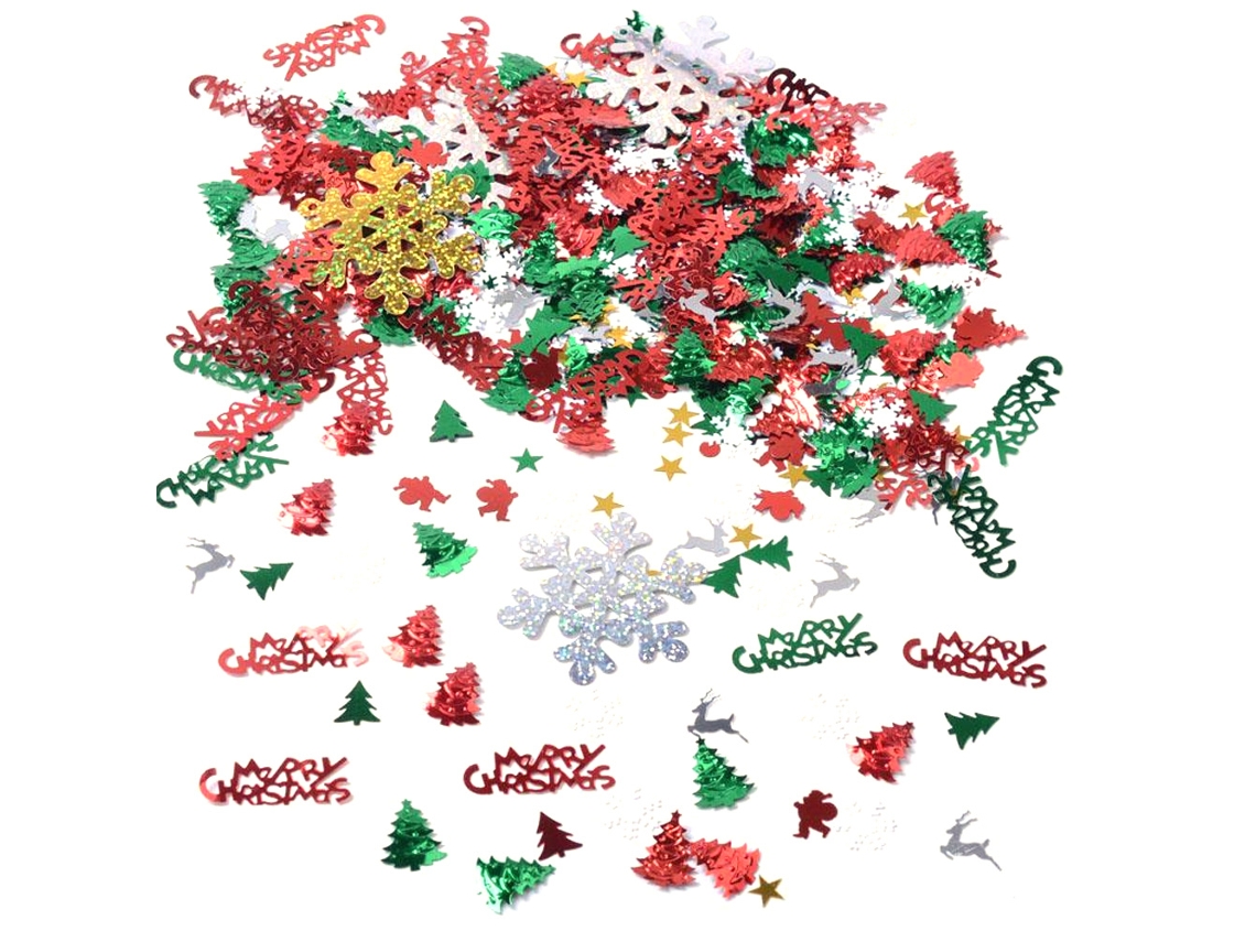 Confete De Mesa Natal Laxiscreed Com Letras, Pai Natal E Adornos De Pinho, 50g