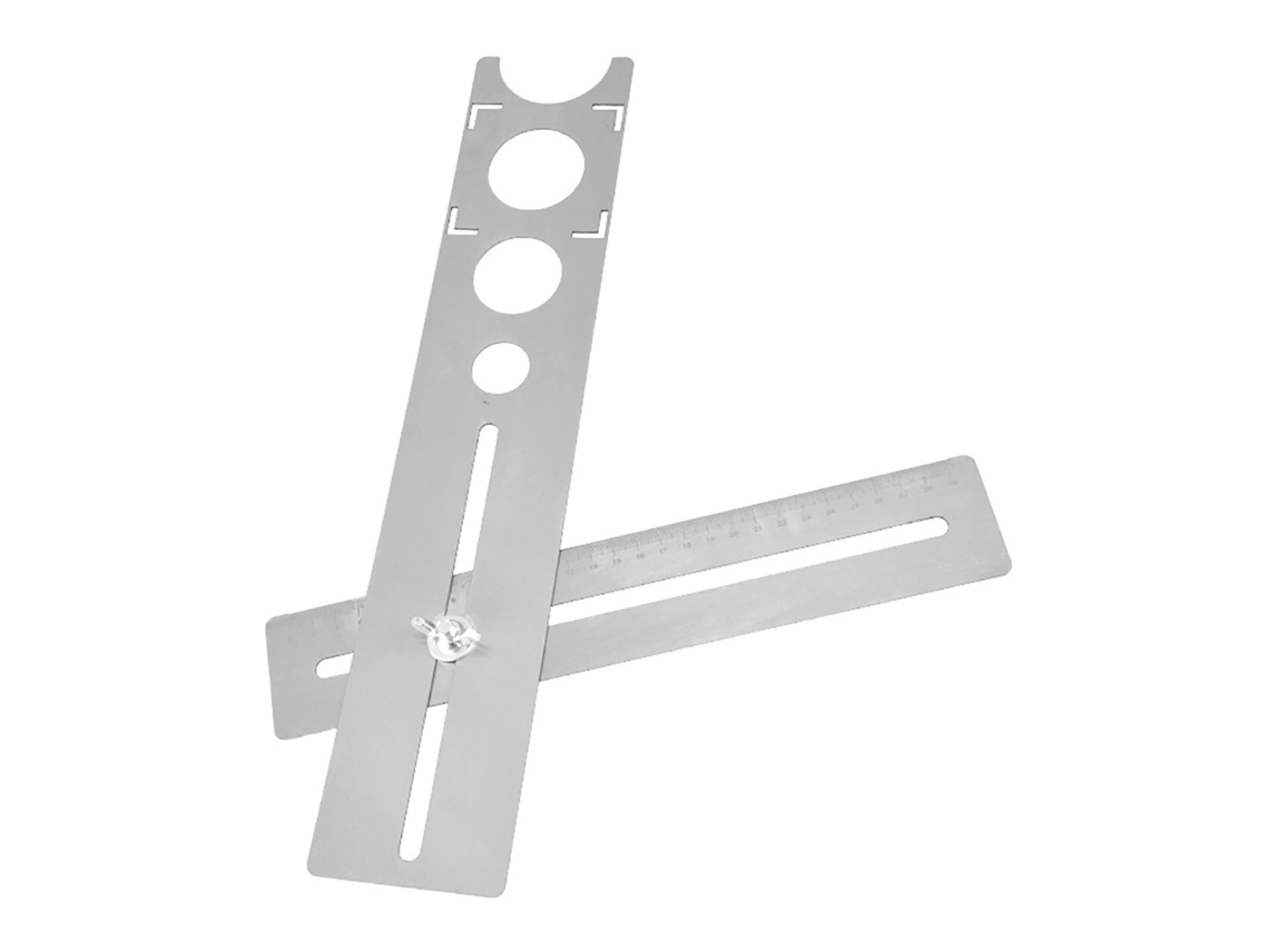 Localizador De Furos Para Azulejos De 400 Mm, Ferramenta Portátil De Medição Precisa De Aço Inoxidável Universal Para Perfurar Mármore E Cerâmica
