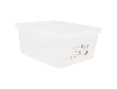 Caixa Cristalina Kalitt Déco 18l Natural Translúcida Resistente Às Intempéries