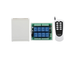 Interruptor de controle remoto sem fios, relé multifuncional 8 vias, receptor programável 12V 433 MHz S/MARCA
