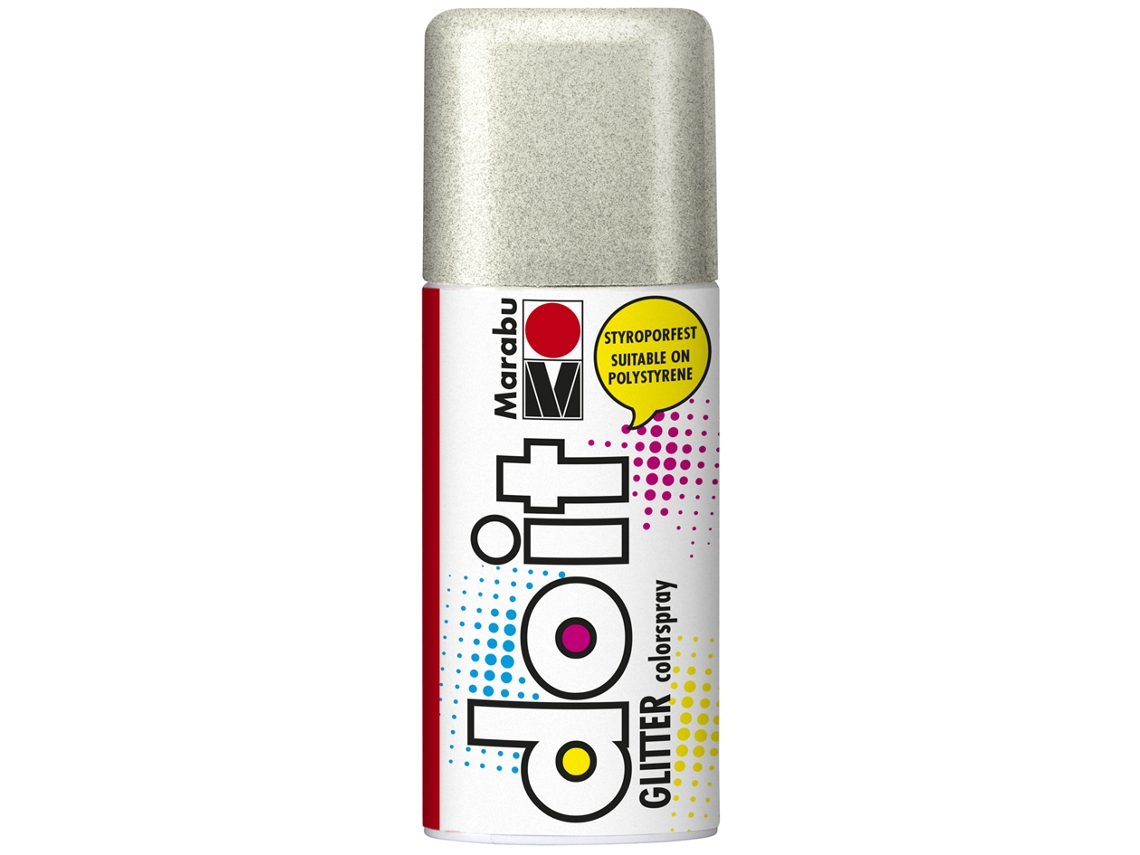 Tinta Spray MARABU Faça Isso Glitter Glitter Prata