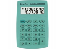 Calculadora de plástico verde Vector Kav Vc 210 Gn