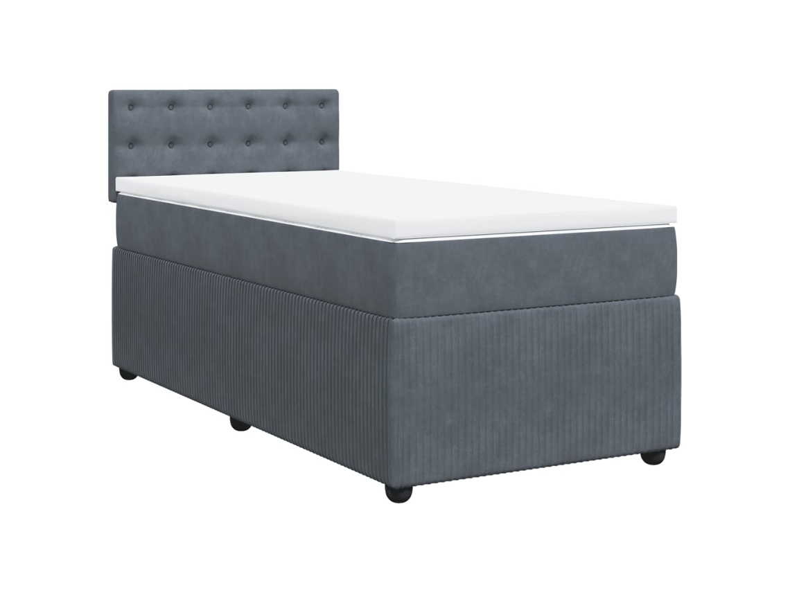 Box Spring Bed, Box Spring Beds Vidaxl Cinzeto Veludo (80 X 200 Cm)