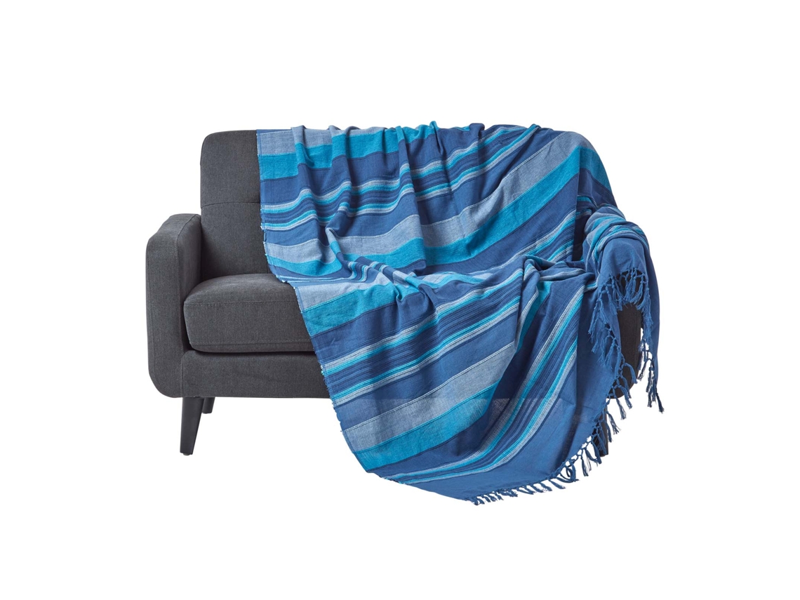 Homescapes Morocco Blue Throw 225x255 Cm