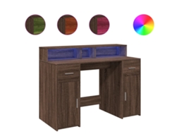 Desk, Desks Vidaxl Marrom Madeira Processada (120 X 55 X 91 Cm)