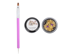 Kit De Ferramentas De Manicure Arte De Unhas Com Pregos, Pedras De Strass, Lápis E Cola Decorativa 3