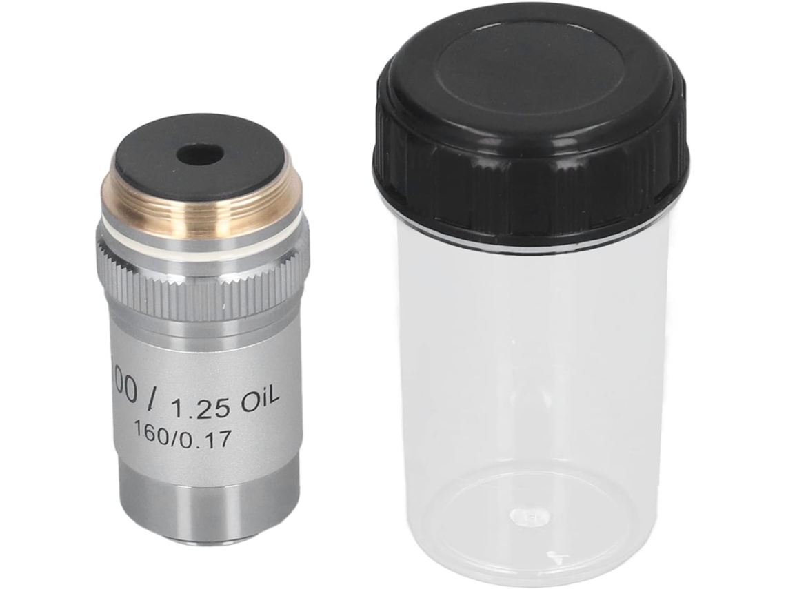 Lente Objetiva Acromática De 100x Para Microscópio, Objetiva De Latão