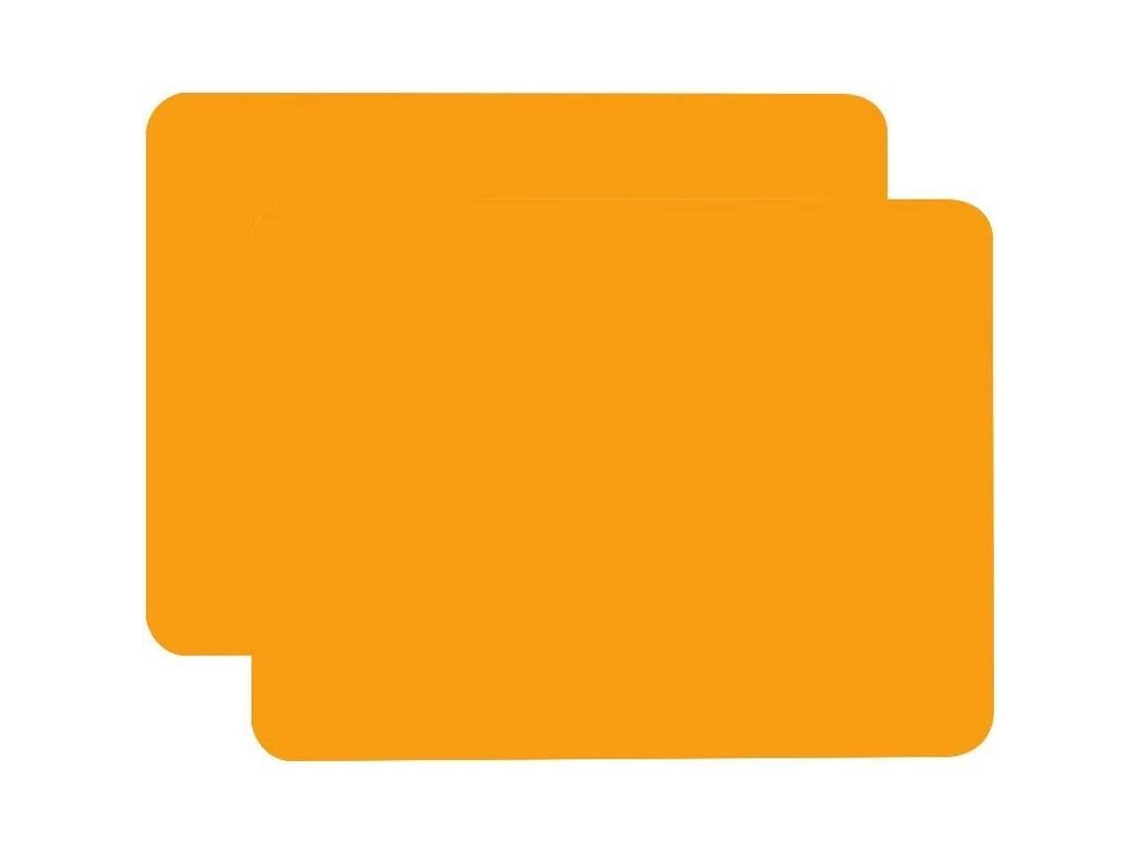 Tapete de Silicone Nova Line à prova d'água, antiaderente, para cozimento e mesa, 40x30cm, laranja, 2 unidades | S/MARCA