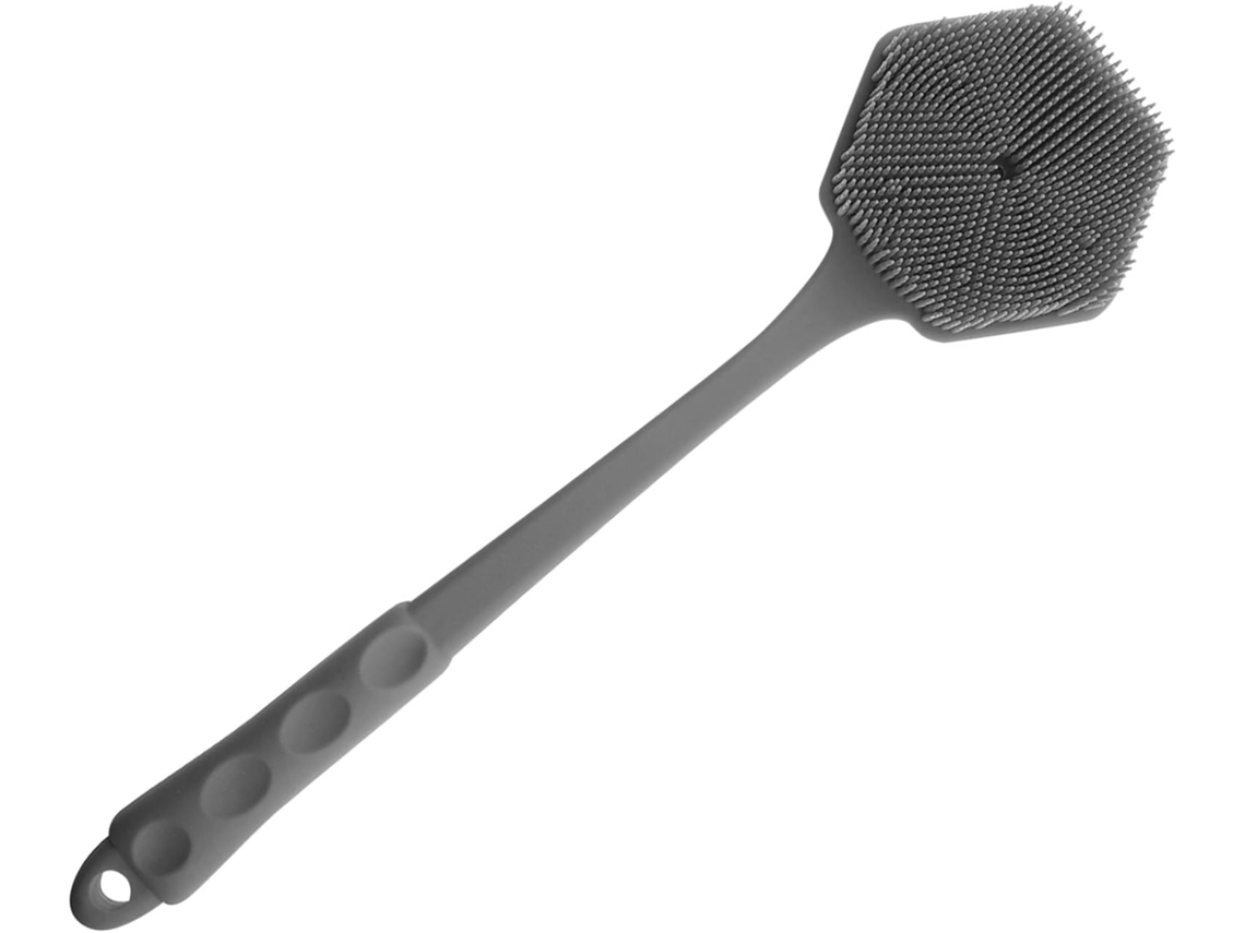 Escova Esfoliante Corporal De Silicone Com Cabo Longo Veemoon, Ferramenta Prática Para Homens E Mulheres, Esfoliação