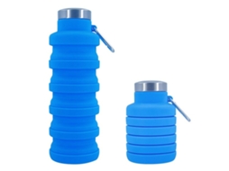 Garrafa de água de silicone portátil, retrátil e totalmente dobrável, ideal para café ou chá. Brilvibera