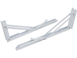 Suporte De Prateleira Dobrável Triangular Com Mola Aexit, 39cm De Comprimento, Casa, Branco, 2 Peças