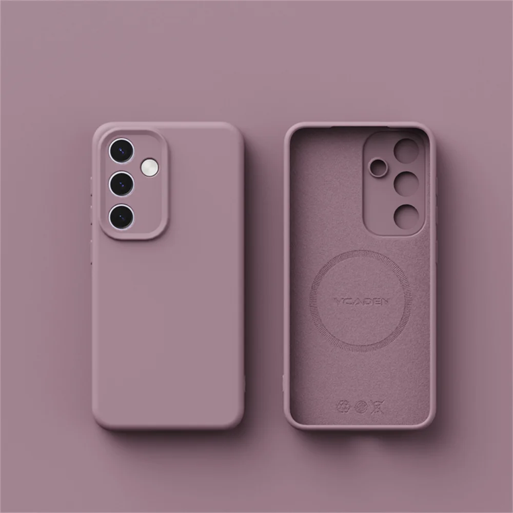 Capa Protetora Magnética De Silicone Líquido Para Samsung S23 (roxa).