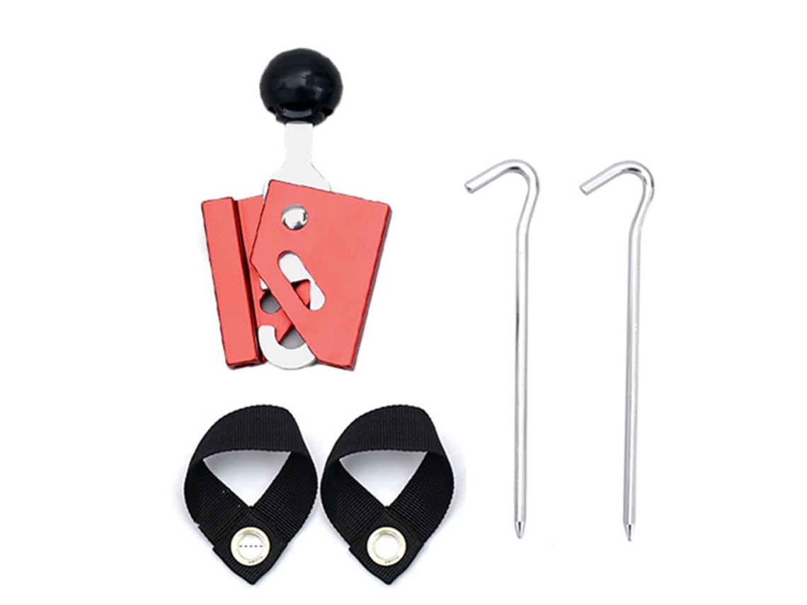 Conjunto Thimble Ajustável Tenda Alumínio 8mm Vermelho