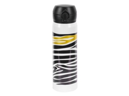Botella de Vacío Portátil Con Tapa Desmontable para Niños Niñas Interior Exterior Patrón Negro Blanco