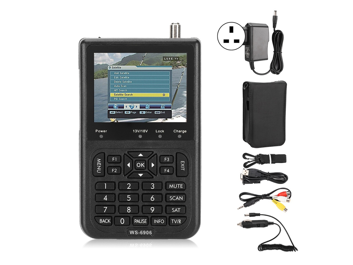 Antena Digital Satlink Ws 6906 Buscador De Sinal Lcd 3.5 Polegadas