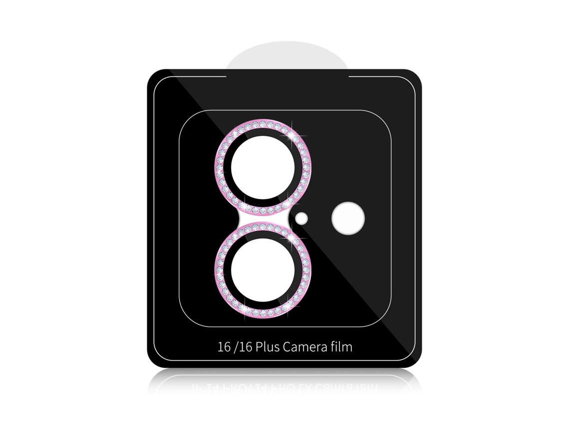 A Película Adequada Paralente Cravejada De Diamantes (rosa), Compatível Com Iphone 16 Pro/16 Pro Max.