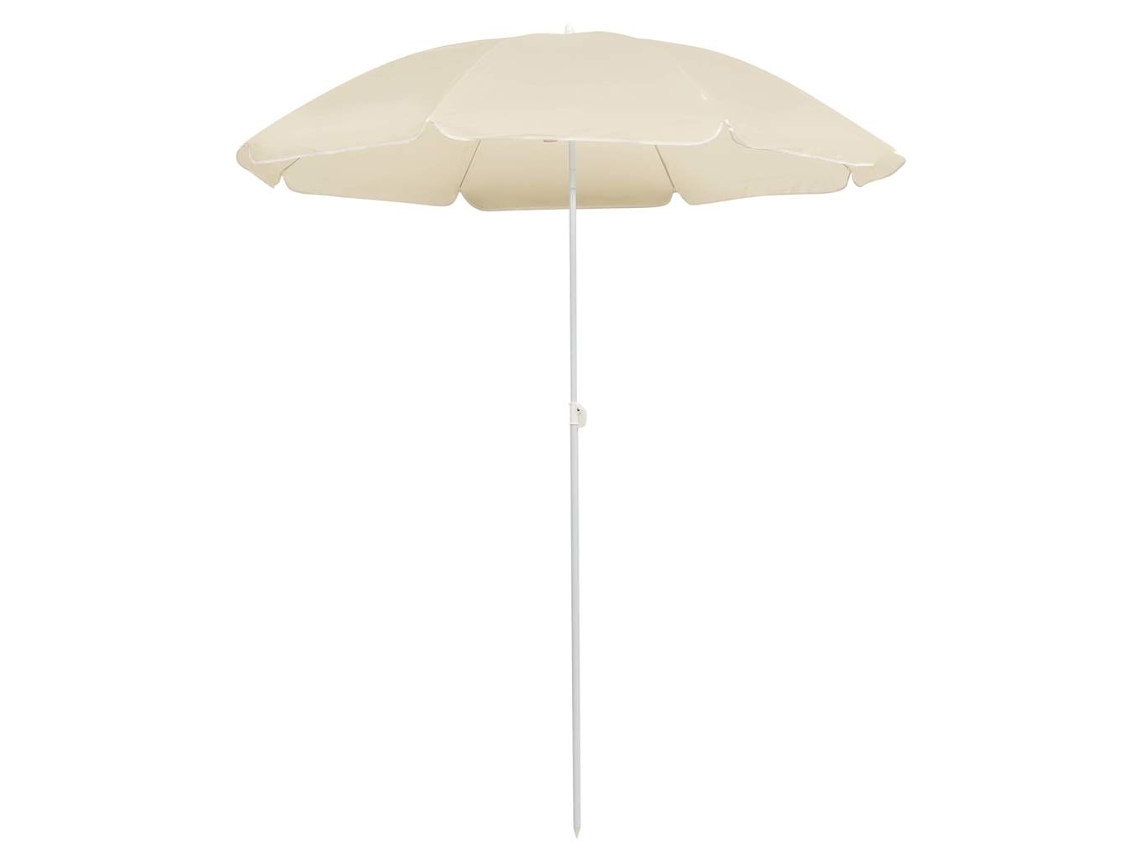 Vidaxl Guarda-sol De Jardim Com Poste De Aço 180 Cm Cor Areia