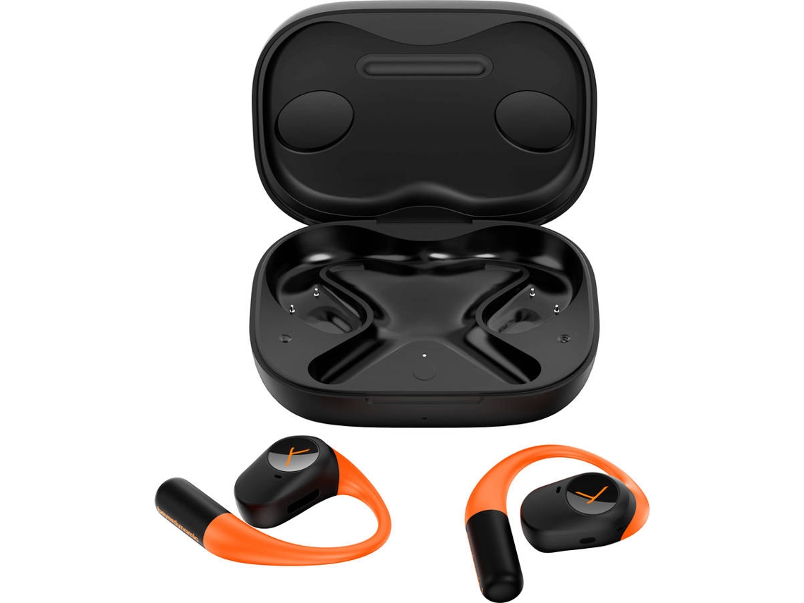 Auscultadores Bluetooth BEYERDYNAMIC Amiron 200 (Open-Ear -  Microfone - Preto e Laranja)