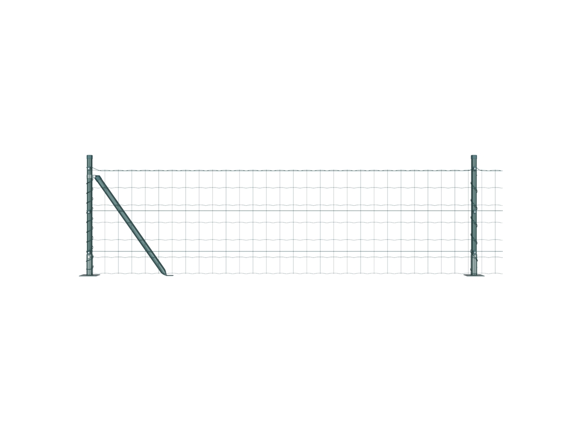 Conjunto 1 Cerca Externa Vidaxl Verde Aço (25 X 0,4 M)