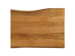 Vidaxl Tampo De Mesa C/ Borda Viva 70x60x3,8 Cm Mangueira Maciça