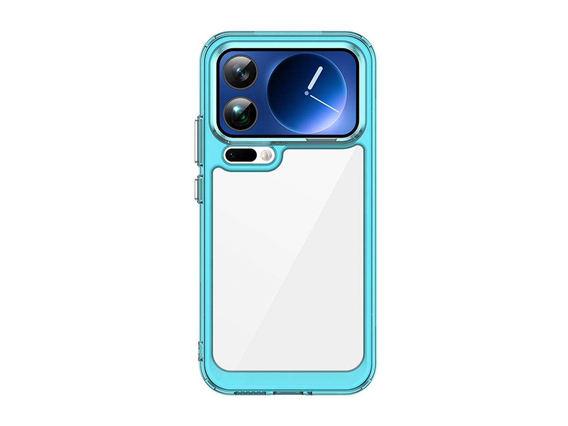 Capa Para Celular Completa Em Acrílico Com Proteção Contra Impressões Digitais.azul Translúcido - Xiaomi 17 Pro Max