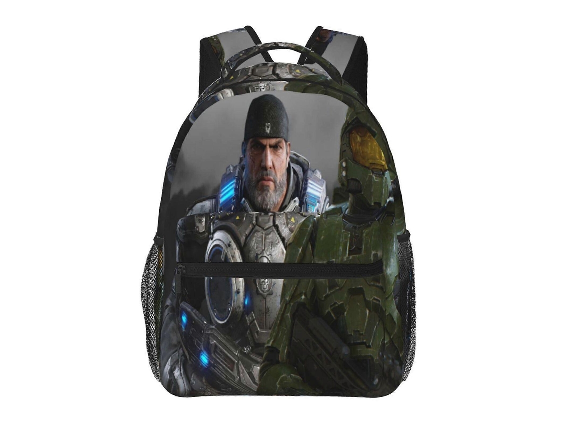 Mochila De Estudante Com Papéis De Parede Halo, Durável E Leve, À Prova Dágua E Com Alças Respiráveis. J136 Olysi Shop