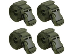 Cintas De Bagagem 40'' Comprimento Com Fivela Ajustável(verde Militar(pacote 4), 1, 5'' De Largura, 40'' De Comprimento)