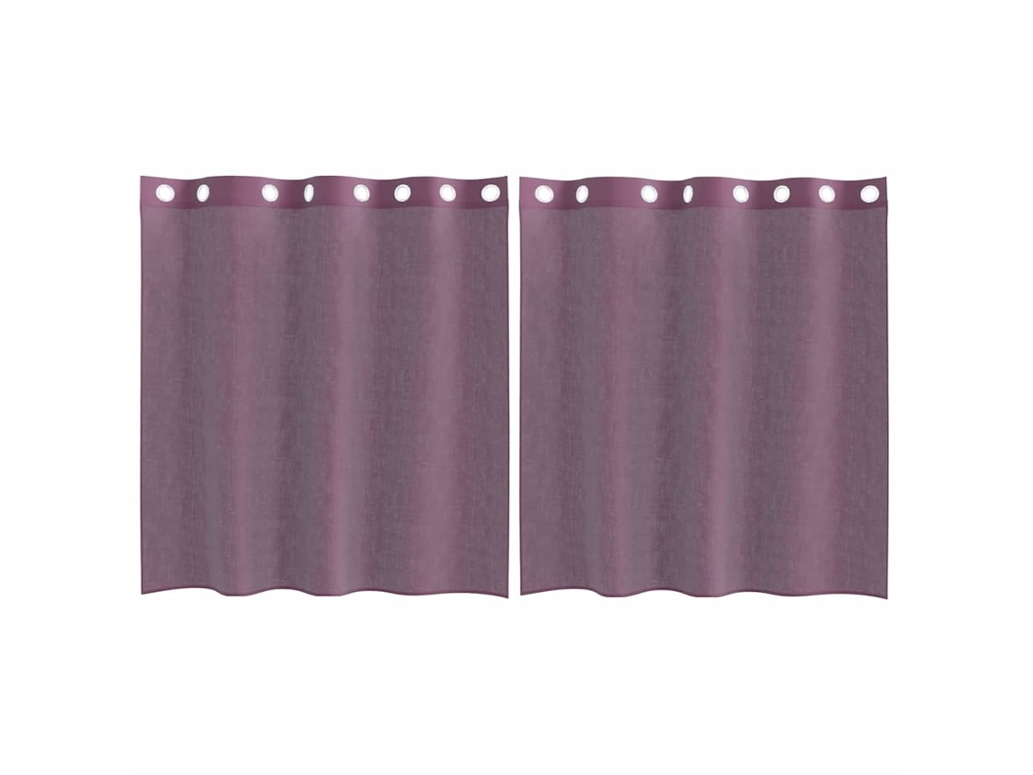 Voile Curtain, Voile Curtains Vidaxl Roxo Tecido (140 X 140 Cm)