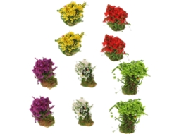 Lote Com 10 Tufos De Grama Estática Multicoloridos Para Modelagem E Decoração De Miniaturas.